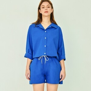 요요프로젝트 IN＆OUT COTTON PAJAMAS - Blue 홈웨어 잠옷